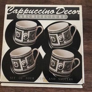 Cappuccino cups with saucers